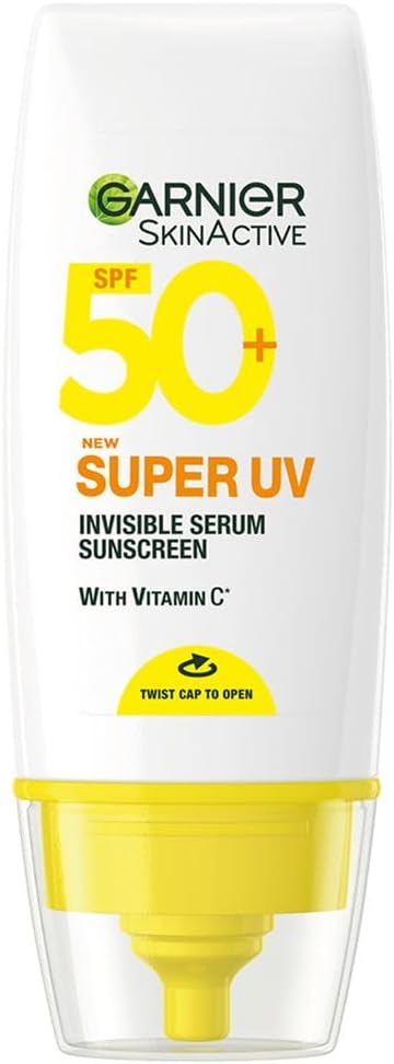 Garnier Even & Bright Vitamin C Skincare Bundle, Serum Cleanser, Booster Serum, and SPF 50+ Super UV Sunscreen, 3 Piece Set