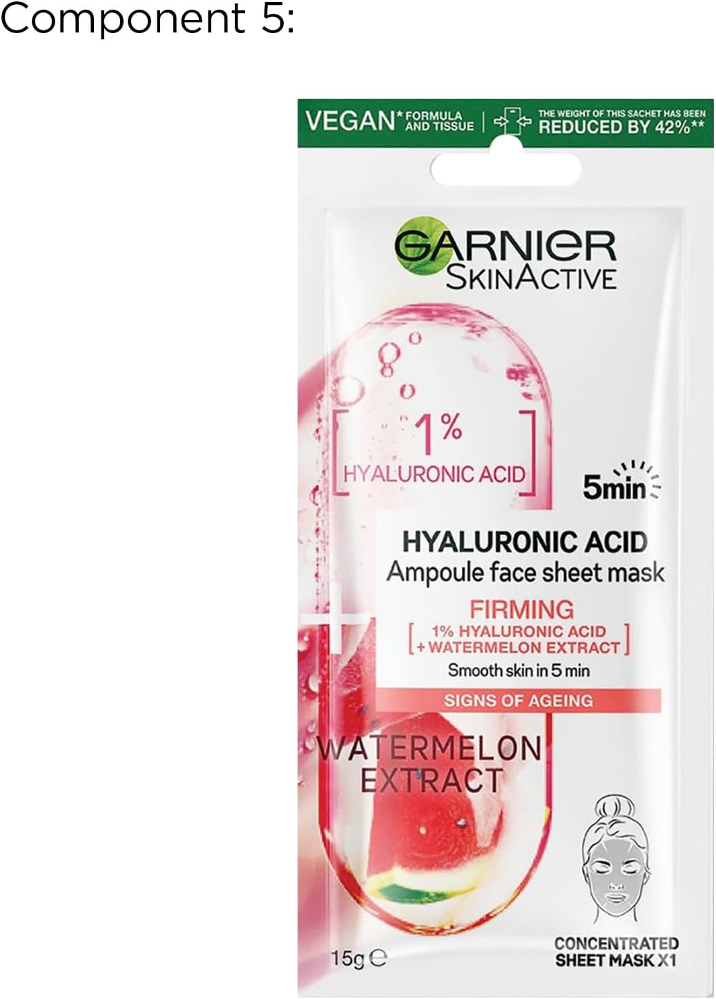 Garnier SkinActive Tissue Masks Bundle - 5 Piece Bundle Set