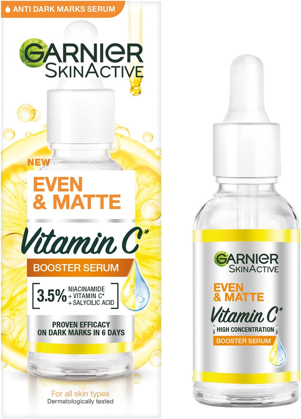 Garnier Even and Matte Vitamin C Booster Serum and Dark Spot Bundle 2-Piece Set