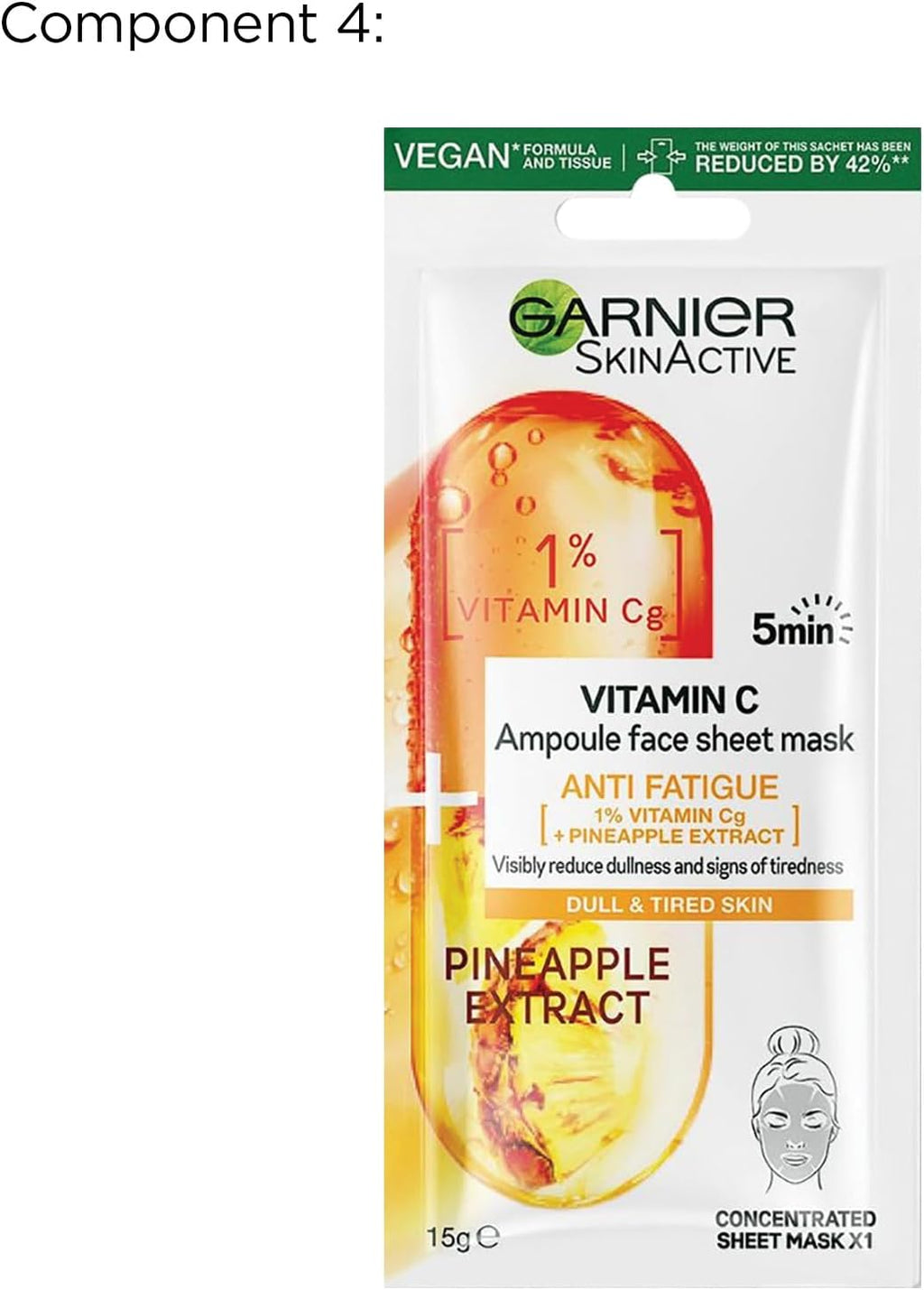 Garnier SkinActive Tissue Masks Bundle - 5 Piece Bundle Set