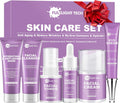 Skin Care Set,6 Pcs Anti-aging Skincare w/Korean Retinol,Hydrate, Moisturize Self Care Facial Skin Care Routine Kit Women Teen Girls Travel Skincare Gift Set,Valentines Birthday Gift for Women Her Mom