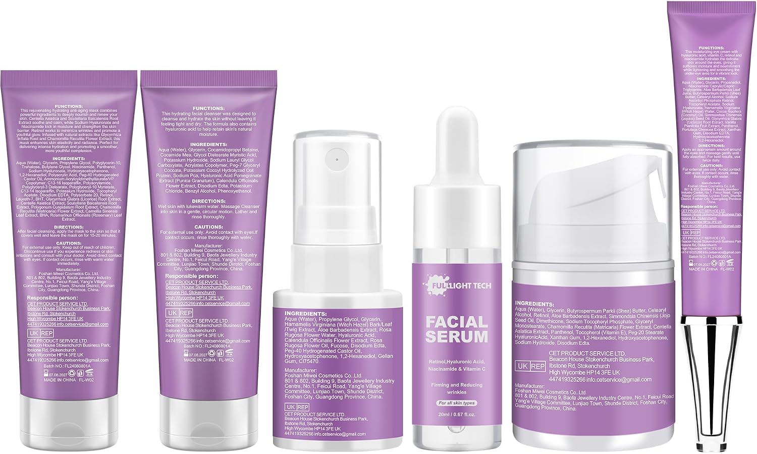 Skin Care Set,6 Pcs Anti-aging Skincare w/Korean Retinol,Hydrate, Moisturize Self Care Facial Skin Care Routine Kit Women Teen Girls Travel Skincare Gift Set,Valentines Birthday Gift for Women Her Mom