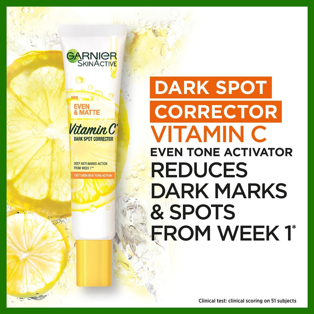 Garnier Even and Matte Vitamin C Booster Serum and Dark Spot Bundle 2-Piece Set
