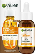 Garnier Even & Bright 10% Pure Vitamin C Night Serum 30ml, packaging may vary