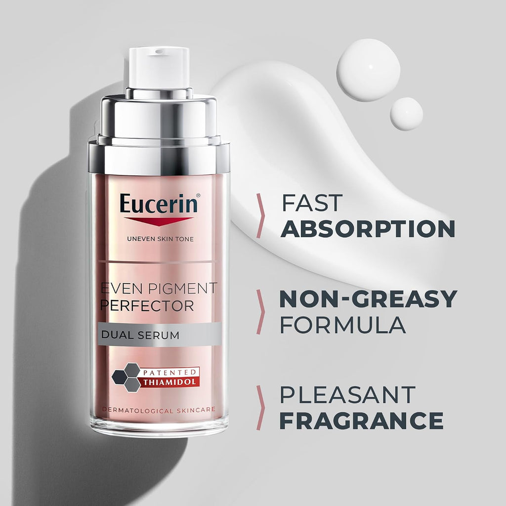 Eucerin Even Pigment Perfector Dual Serum, Moisturizes, Exfoliates and Refines Skin, Reduces Wrinkles and Dark Spots, Promotes Cell Renewal, 30ml