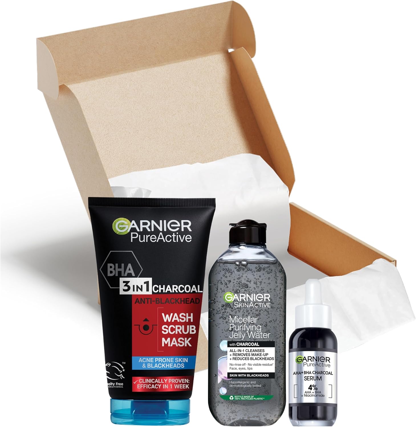 Garnier Charcoal Serum Regime Bundle Set 3 piece